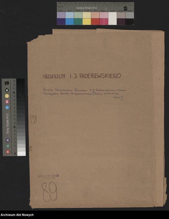 image.from.unit.number "Swemu honorowemu Prezesowi I. J. Paderewskiemu - Zarząd Towarzystwa Polsko-Amerykańskiego. Adres hołdowniczy"