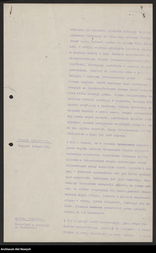 image.from.unit.number "Raporty z prasy polskiej w spr. Kresów Polskich dwutygodniowe. T. I"