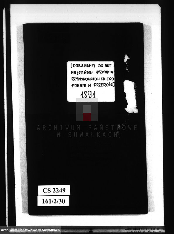 image.from.unit.number "[Dokumenty do akt małżeństw wyznania rzymskokatolickiego parafii w Przerośli]"