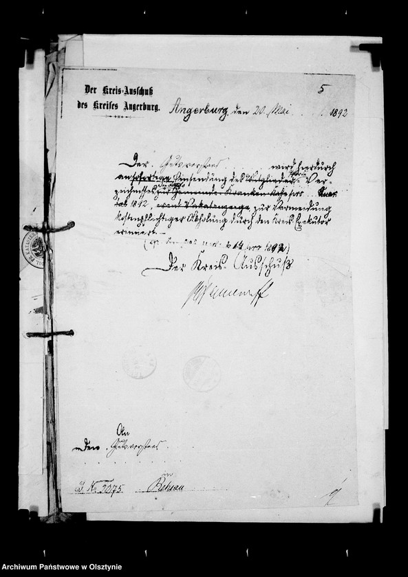 image.from.unit.number "Verschiedene Behörden an den Gutsvorstand von Rehsau"
