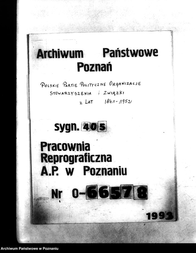 Obraz 1 z jednostki "Spisy kół i zarządów. Czasopisma "Naród"- kilka numerów. Sprawy organizacyjne i finansowe "Wiarus Polski""