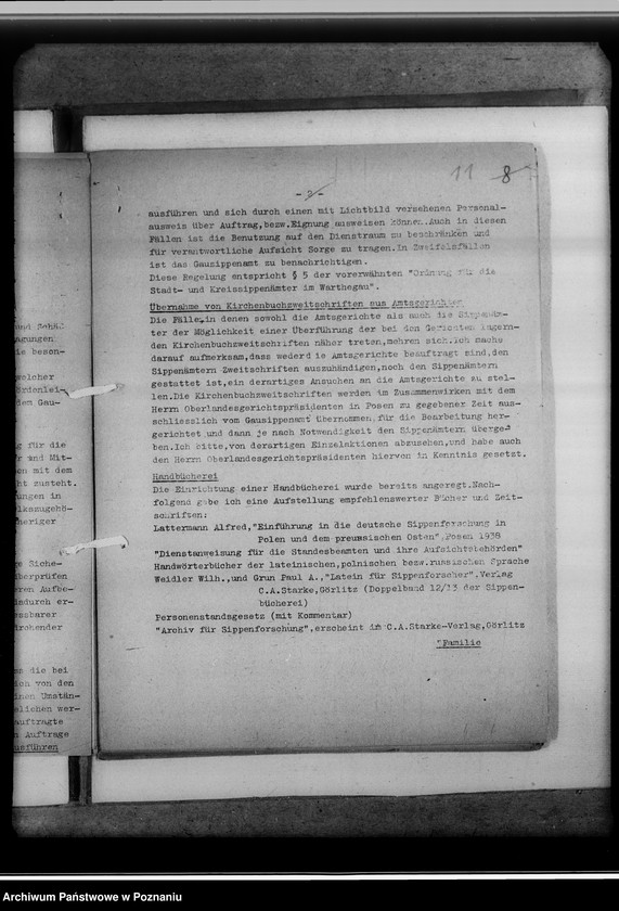 Obraz 15 z jednostki "Mitteilungen an sämtliche Stadt - und Kreissippenämter des Gaues Warthelands"