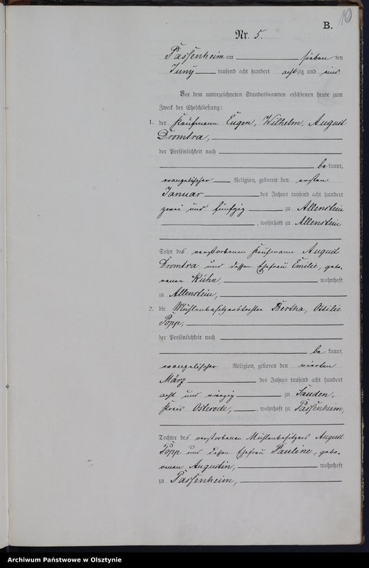 image.from.unit.number "Heiraths-Haupt-Register Nr 1 - 11"