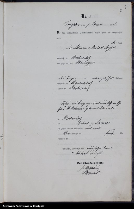 image.from.unit.number "Sterbe-Haupt-Register Nr 1 - 129"