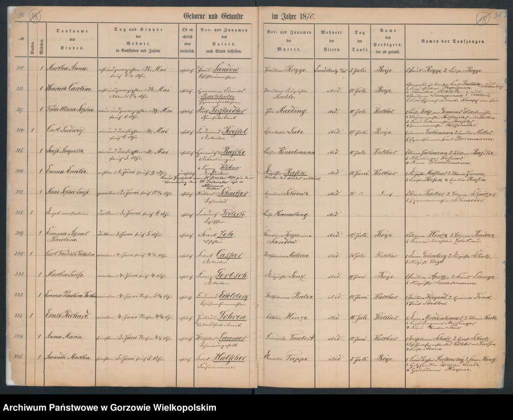 image.from.unit.number "Duplikate der Hauptkirche zu Landsberg an der Warthe (zawiera też księgę zgonów Konkordien, reformirte und Militair Kirchen Gemeinde z 1870 r.)"