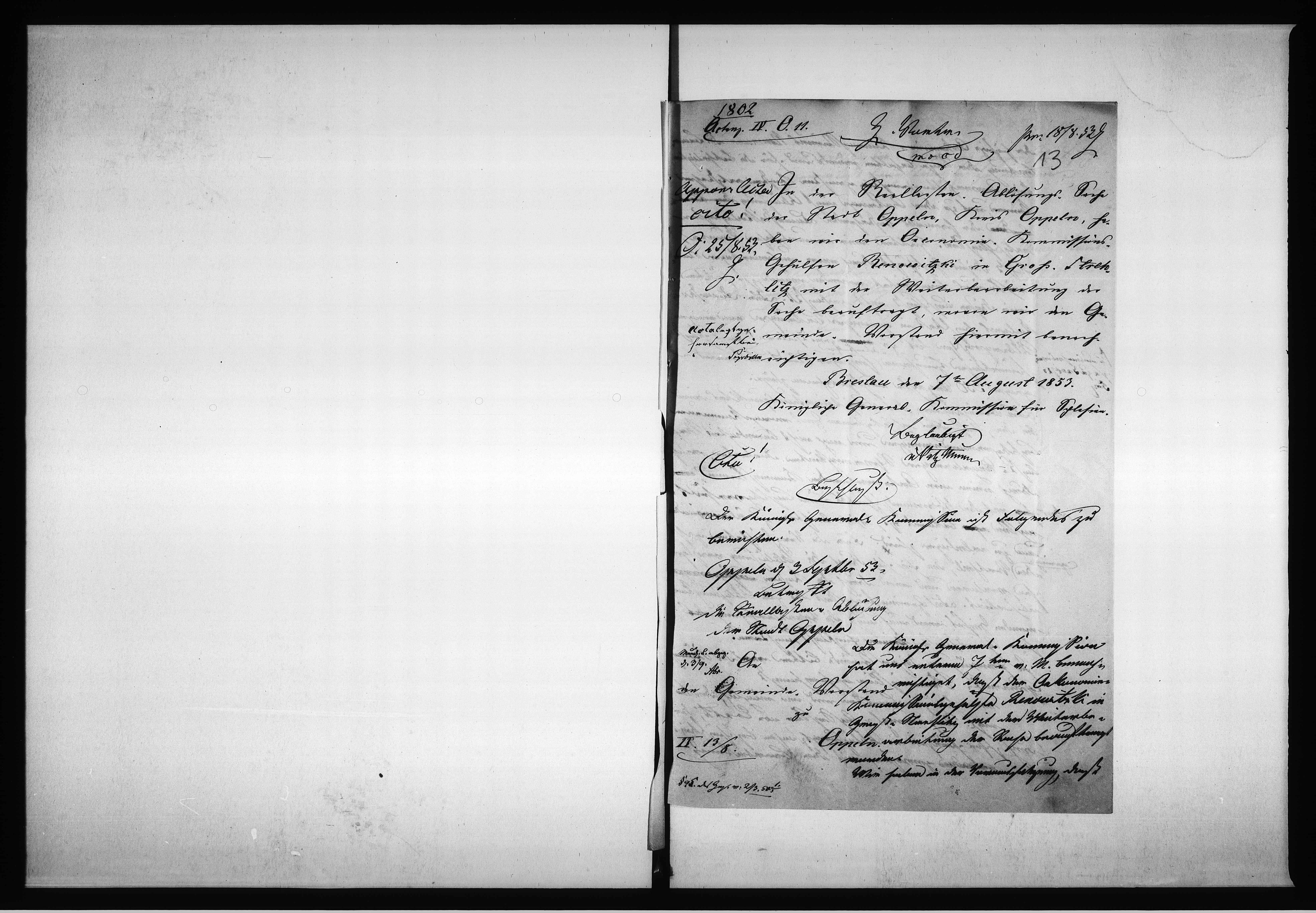 Obraz 14 z jednostki "Acta des Gemeinde Vorstandes zu Oppeln, betreffend: die Ablösung der, auf den städtischen Häusern und Grundstücken haftenden beständigen Gefälle de Anno 1852"