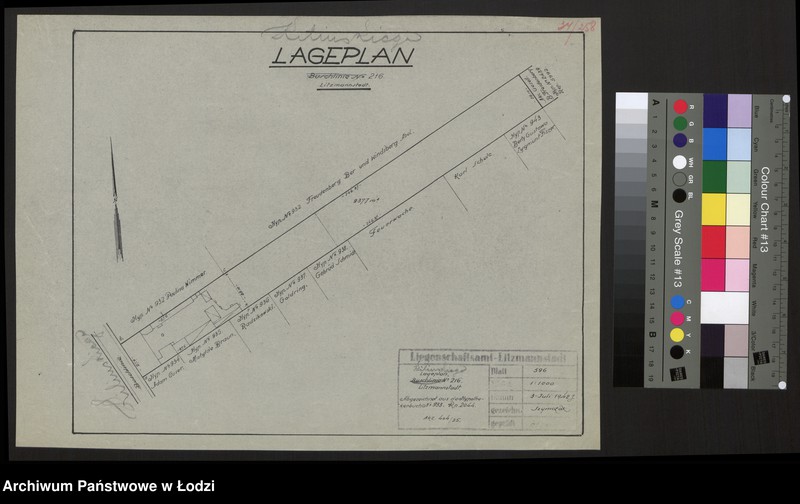 Obraz 1 z jednostki "Lageplan Buschlinie Nr 216 Litzmannstadt"