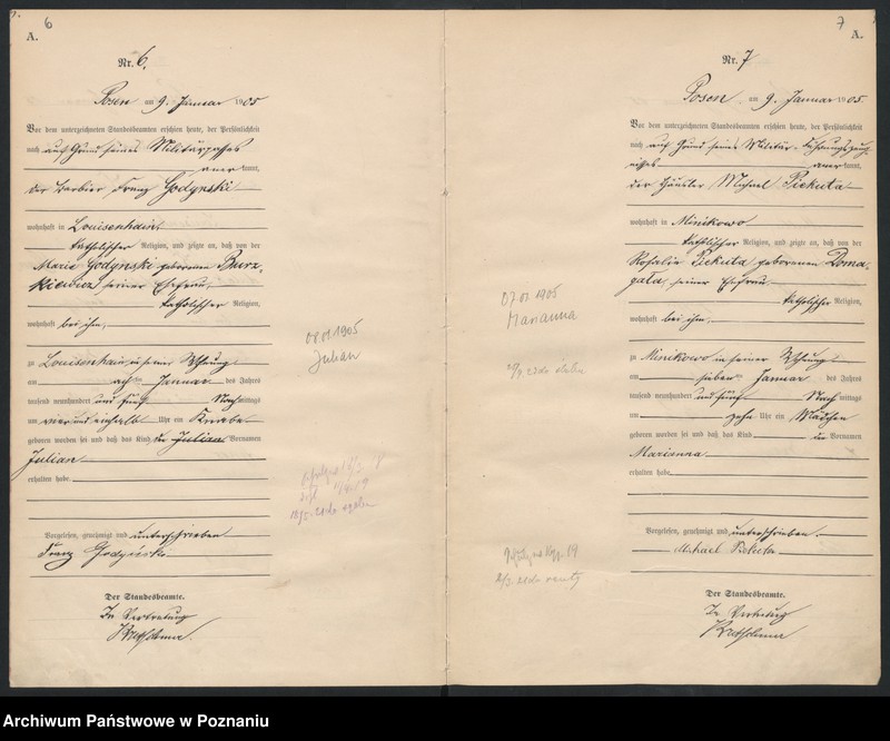 Obraz 6 z jednostki "Księga miejscowa urodzeń"