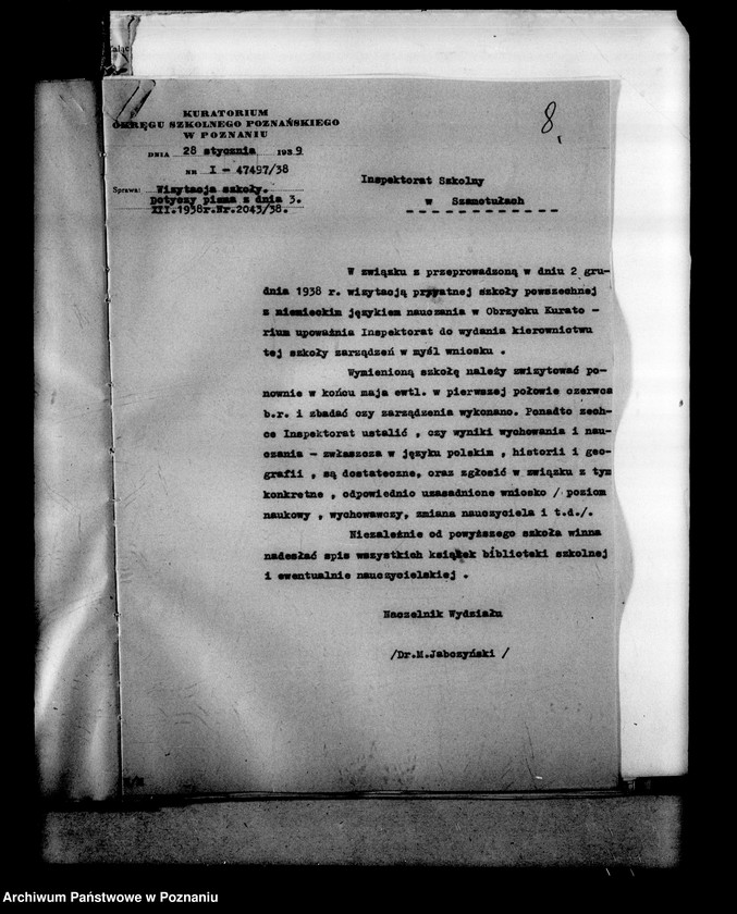 Obraz 11 z jednostki "Prywatna Szkoła Powszechna z niemieckim językiem nauczania w Obrzycku powiat Szamotuły"