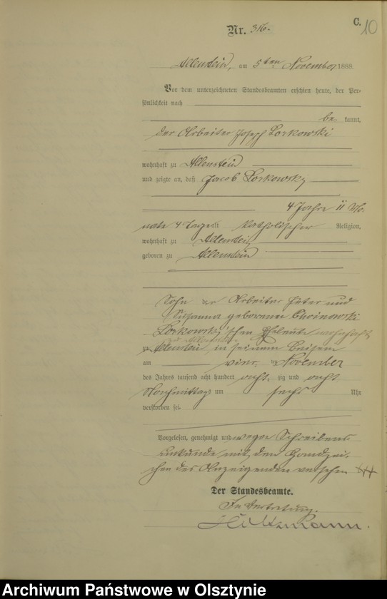 image.from.unit.number "Sterbe-Haupt-Register Tom II,Nr 308 - 394"