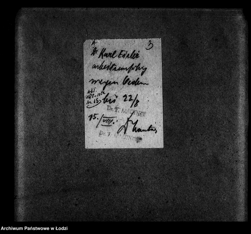 Obraz 6 z jednostki "I Ordnungsdienst [Zasiłki chorobowe dla pracowników wydziału, listy pracowników, zaświadczenia lekarskie]"