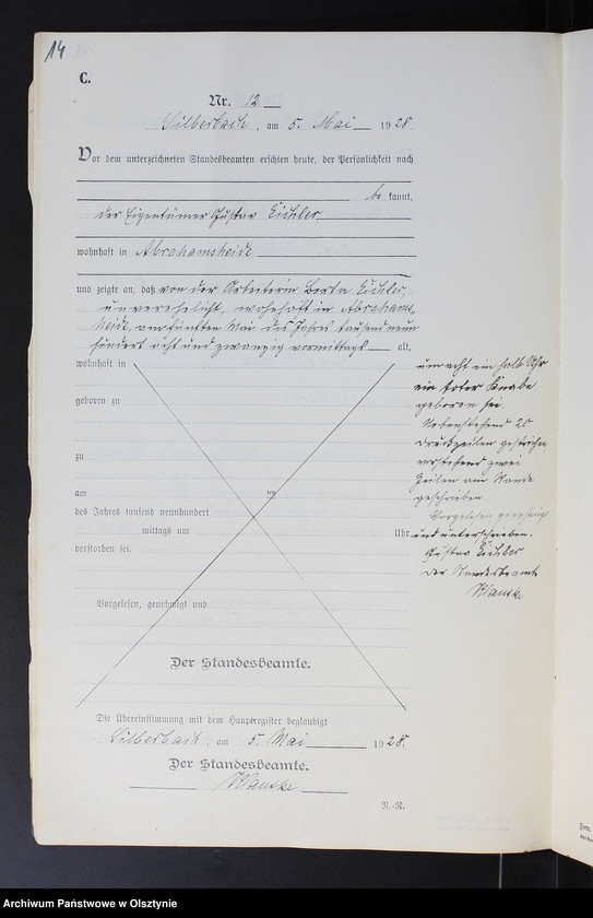 image.from.unit.number "Sterbe-Neben-Register Nr 1 - 28"