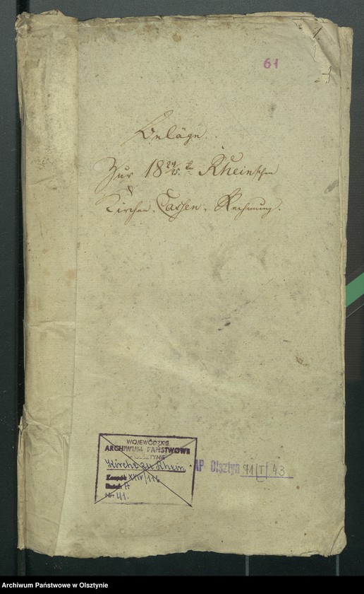 image.from.unit.number "Beläge zur 1824/1825-ten Rheinschen Kirchen Cassen Rechnung"
