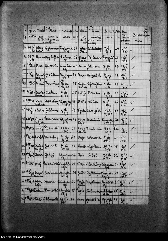 Obraz 14 z jednostki "[Imienne wykazy zaślubionych lub zaręczonych par]"