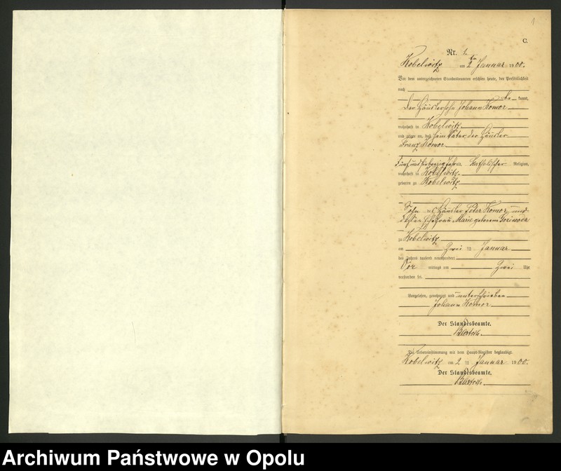 image.from.unit.number "Urząd Stanu Cywilnego Kobylice Księga zgonów rok 1900-03"