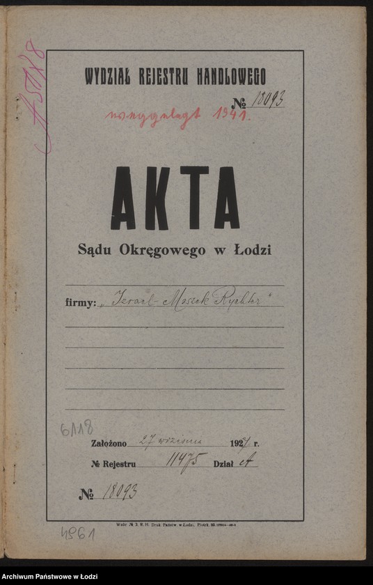 Obraz 2 z jednostki "Izrael – Moszek Rychter- drobna sprzedaż dodatków szewskich i skór"