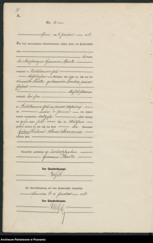 Obraz 13 z jednostki "Geburts-Neben-Register"