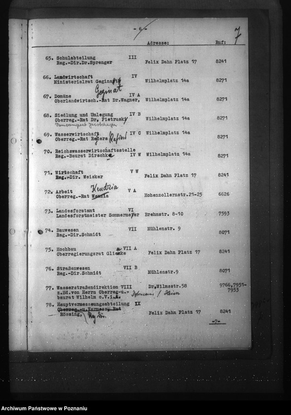 Obraz 11 z jednostki "Rozdzielnik korespondencji, okólników, zarządzeń itp."