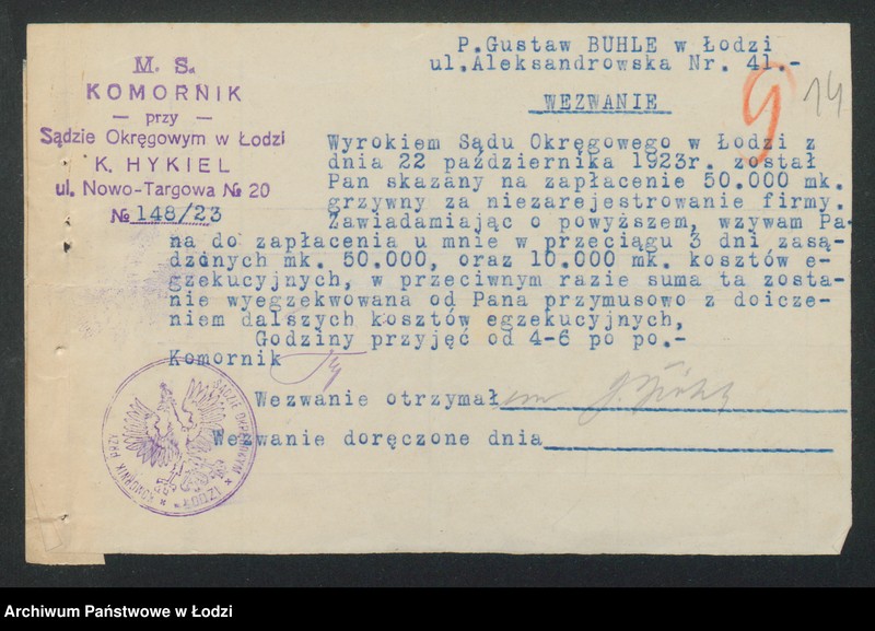 Obraz 16 z jednostki "Gustaw Buhle i S-ka- farbiarnia"