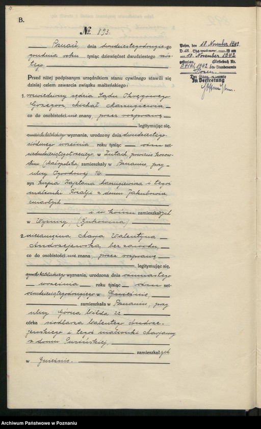 image.from.unit.number "Księga miejscowa małżeństw tom IV [Rejestr główny małżeństw]"