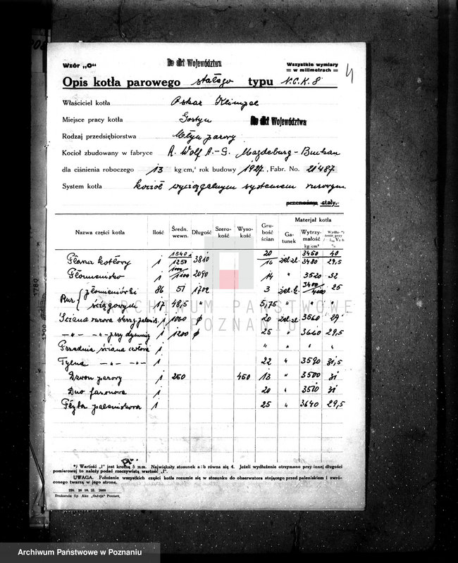 Obraz 8 z jednostki "Tartak W. Nawrockiego w Gostyniu nr woj. kotła 69"