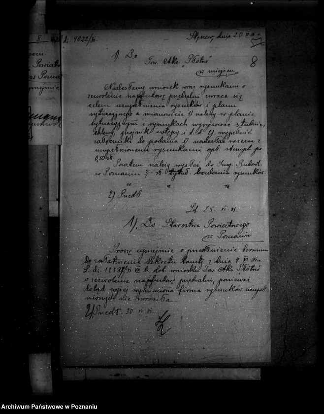 Obraz 14 z jednostki "Zatwierdzenie projektu urządzania zakładu przemysłowego Firmy Płótno S. Akcyjna W Stęszewie powiat poznański nr 516"