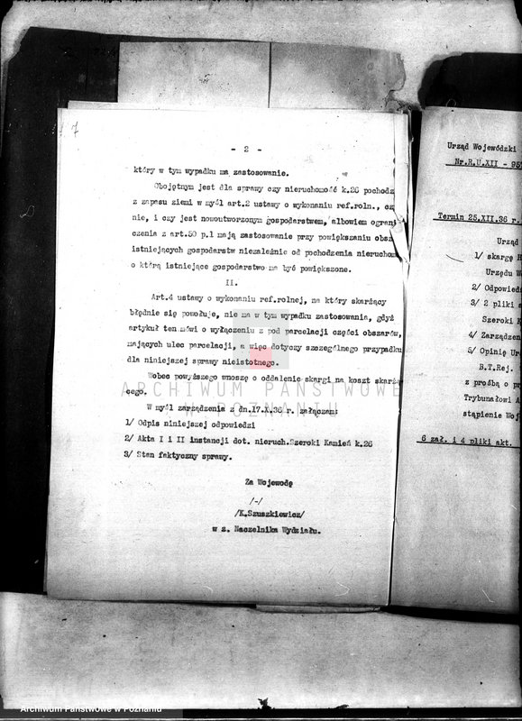 Obraz 11 z jednostki "Freter Herbert z Szerokiego Kamienia powiatu szubińskiego. Skarga do N.T.A. z powodu odmowy zezwolenia na przewłaszczenie"