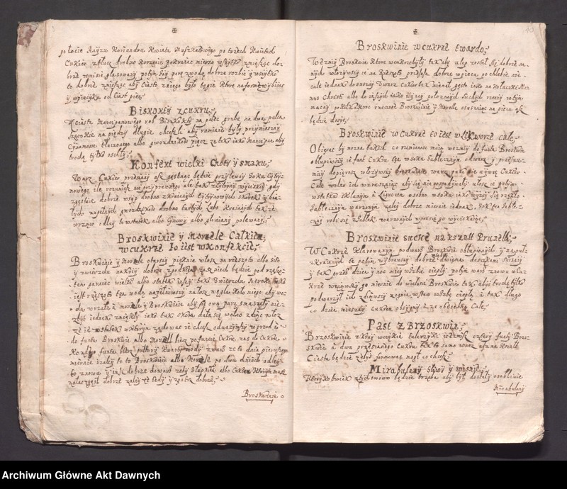 image.from.unit.number "„Moda bardzo dobra smażenia różnych konfektów i innych słodkości, a także przyrządzania wszelakich potraw, pieczenia chleba i inne sekreta gospodarskie i kuchenne” (brak karty tytułowej, wycięta w celu zatarcia proweniencji)."