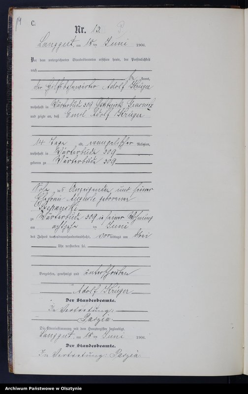 image.from.unit.number "Sterbe-Neben-Register Nr 1 - 22"