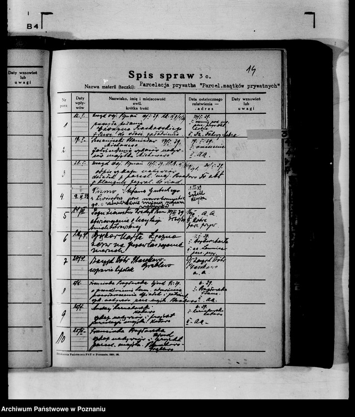 Obraz 18 z jednostki "Spis spraw znak,,R