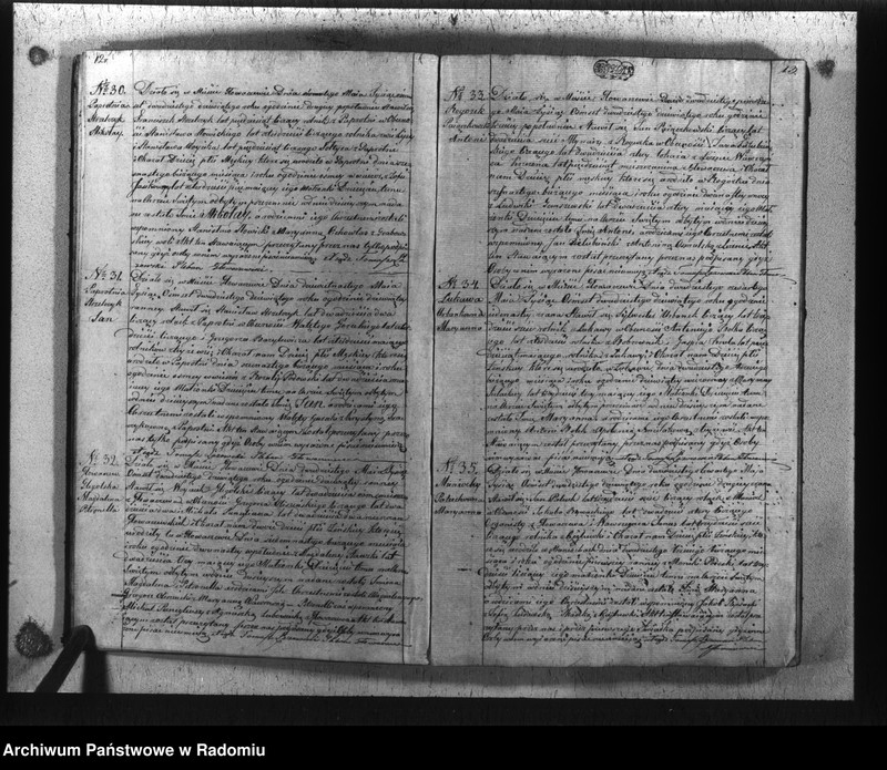 image.from.unit.number "Dupplikat metryk religijno - cywilnych kościoła Głowaczewskiego na Rok Pański 1829"