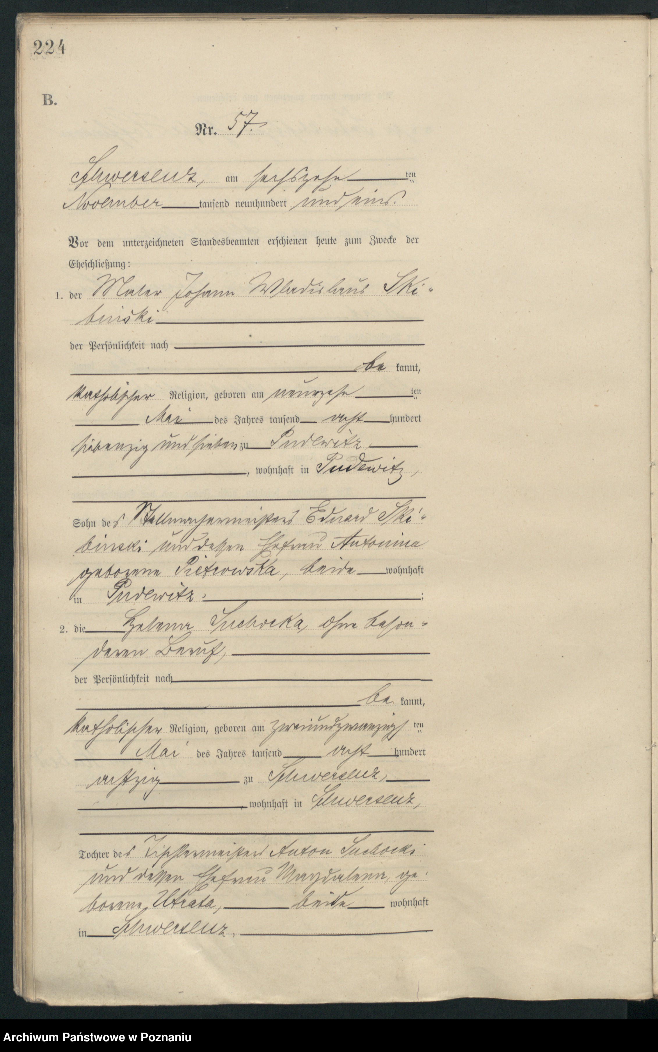 Skan z jednostki: Księga aktów małżeństwa