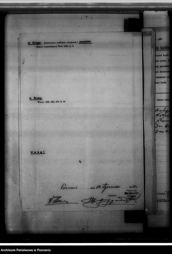 Obraz 11 z jednostki "Gorzelnia rolnicza w Buczu - hr. A. Szołdrskiej, pow. kościański nr woj. kotła 6609"