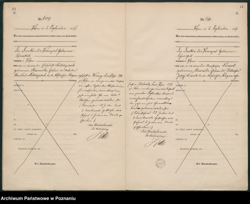 Obraz 10 z jednostki "Księga miejscowa zgonów tom II [Rejestr główny zgonów]"