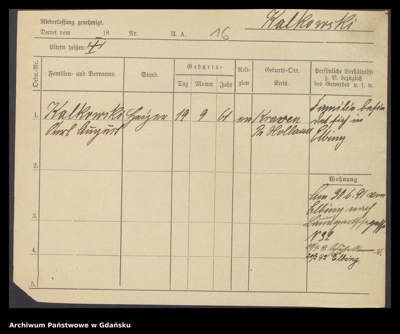 image.from.unit.number "Karty meldunkowe: Kalkoff - Kallweit"