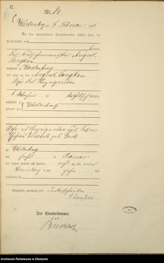 image.from.unit.number "Sterbe-Haupt-Register Nr 1 - 122"