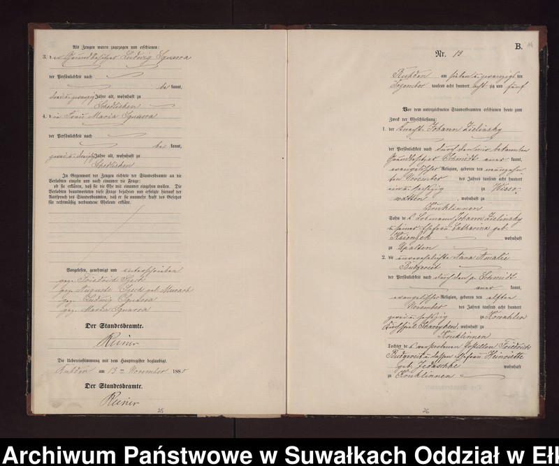 image.from.unit.number "Heiraths-Neben-Register des Preussischen Standes-Amtes Stasswinnen Kreis Loetzen"