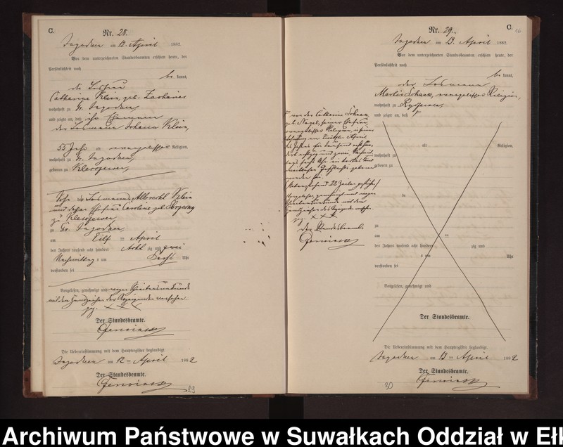 image.from.unit.number "Sterbe-Neben-Register des Preussischen Standes-Amtes Rydzewen Kreis Loetzen"