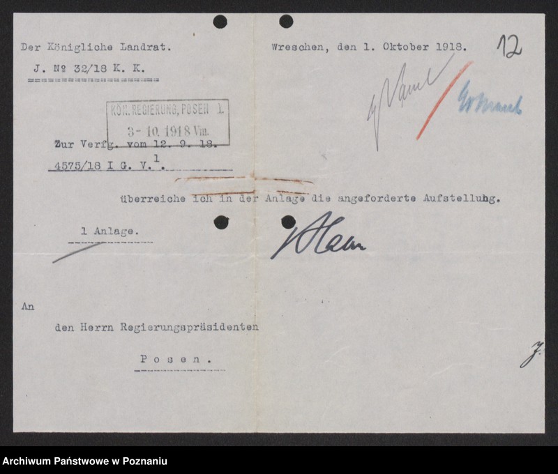 Obraz 13 z jednostki "[Statystyka zasiewów] - wykazy powiatowe"