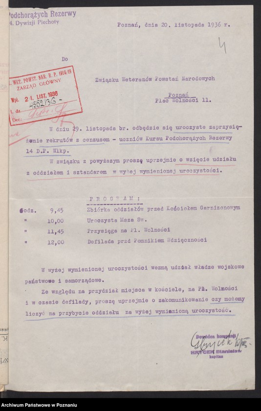 Obraz 7 z jednostki "Sprawy dotyczące komendantów wojewódzkich i grodzkich Związku Weteranów Powstań Narodowych i Związku Powstańców Wielkopolskich."