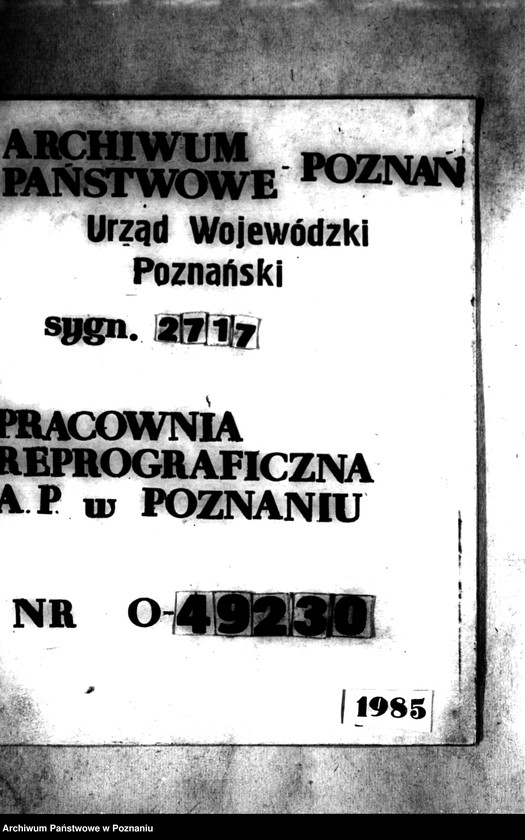 Obraz 1 z jednostki "Operat szacunkowy majątku Strzeszyn powiatu poznańskiego"