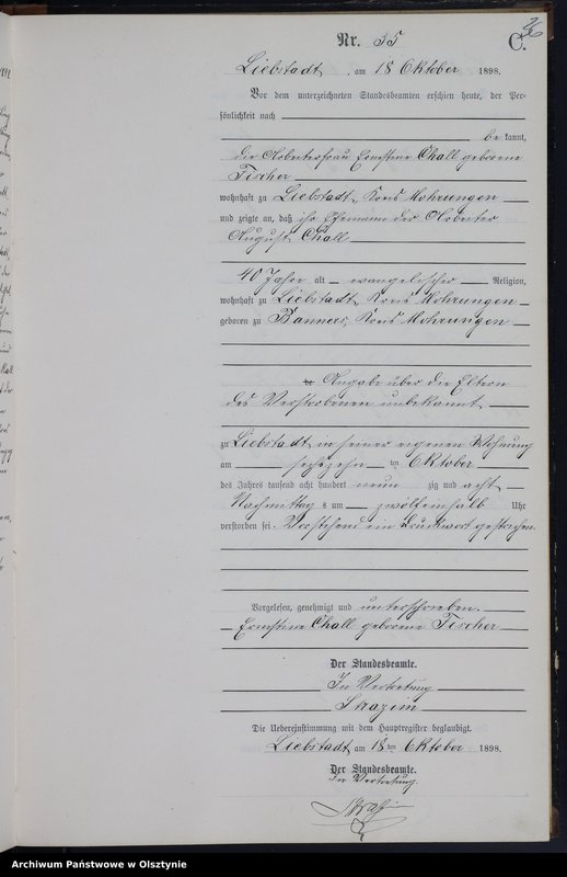 image.from.unit.number "Sterbe-Neben-Register Nr 1 - 46"