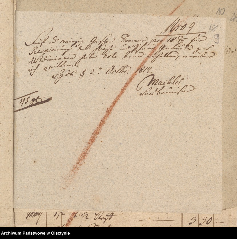 image.from.unit.number "Beläge zur 1813/1814 Jahres Kirchen Rechnung von Widminnen"