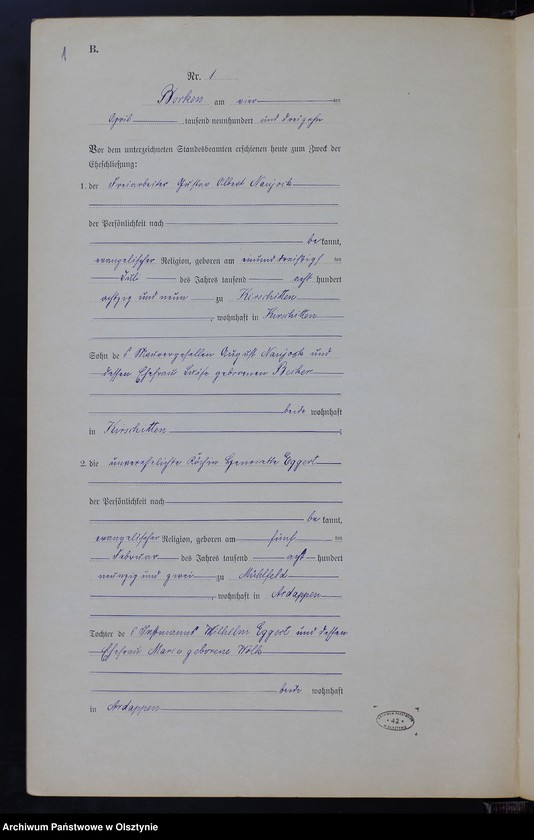 image.from.unit.number "Heiraths-Neben-Register Nr 1 - 7 [ Księga małżeństw - wtóropis ]"