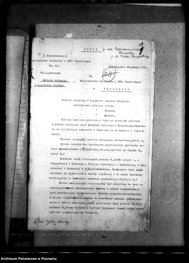 Obraz 5 z jednostki "Sprawy ogólno - administracyjne Szkoły Rolnicze"