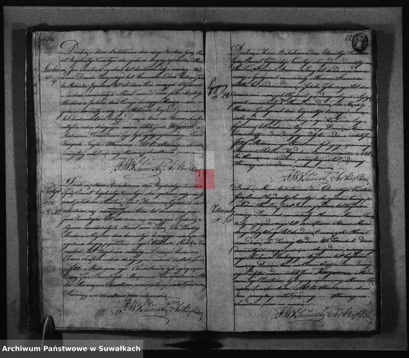 image.from.unit.number "Księga Duplikat Urodzonych, Zaślubionych Umarłych z roku 1834 Parafij Bakałarzewskiey Przeznaczona do Archiwum Hipotecznego Powiatu Dąbrowskiego"