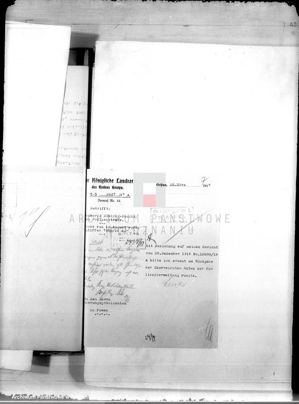 Obraz 11 z jednostki "Die Verwaltung der Stadt Punitz /Poniec/"