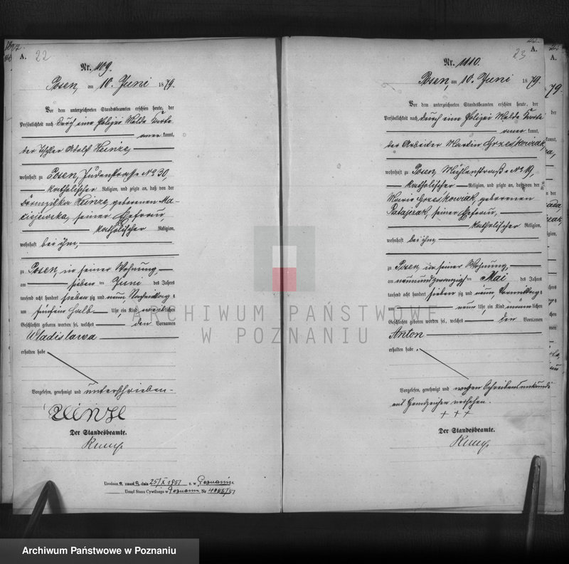 Obraz 13 z jednostki "Księga urodzeń t. III"