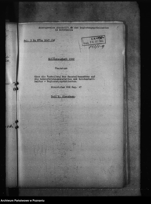 Obraz 12 z jednostki "Haushaltsmitte für Lehrerbildungsanstalten"