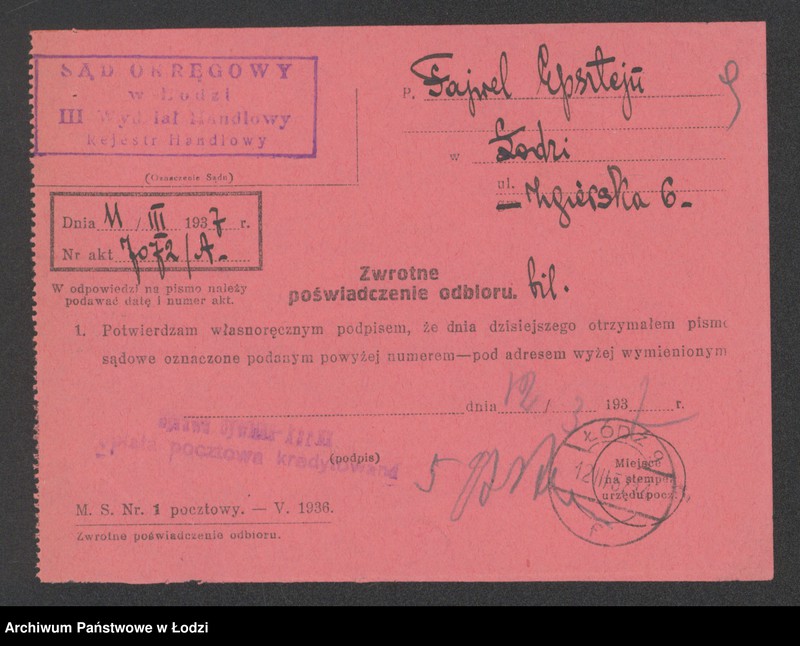 Obraz 11 z jednostki "Fajwel Epsztein – sprzedaż czapek"